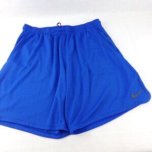 Nike Training Dry Shorts 2XL Blue Dri-Fit Breathable Workout Swoosh 9" inseam